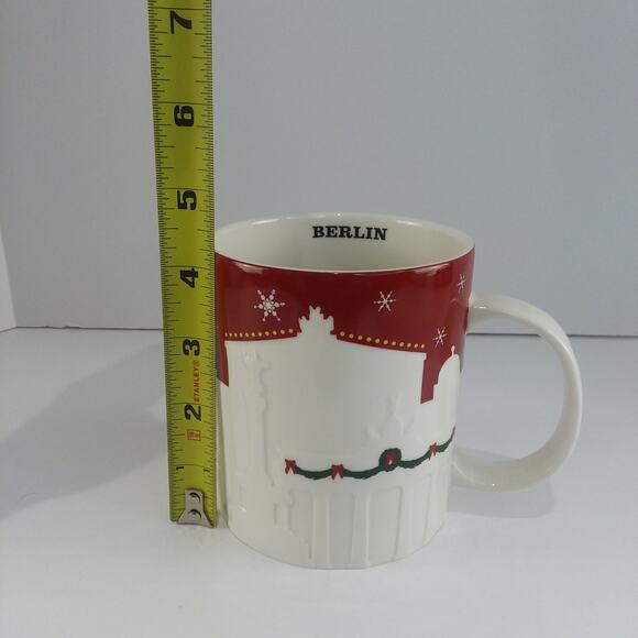 Starbucks Berlin 2013 Relief 3D‎ Christmas Coffee Mug 18oz Germany Red Series - Picture 8 of 9